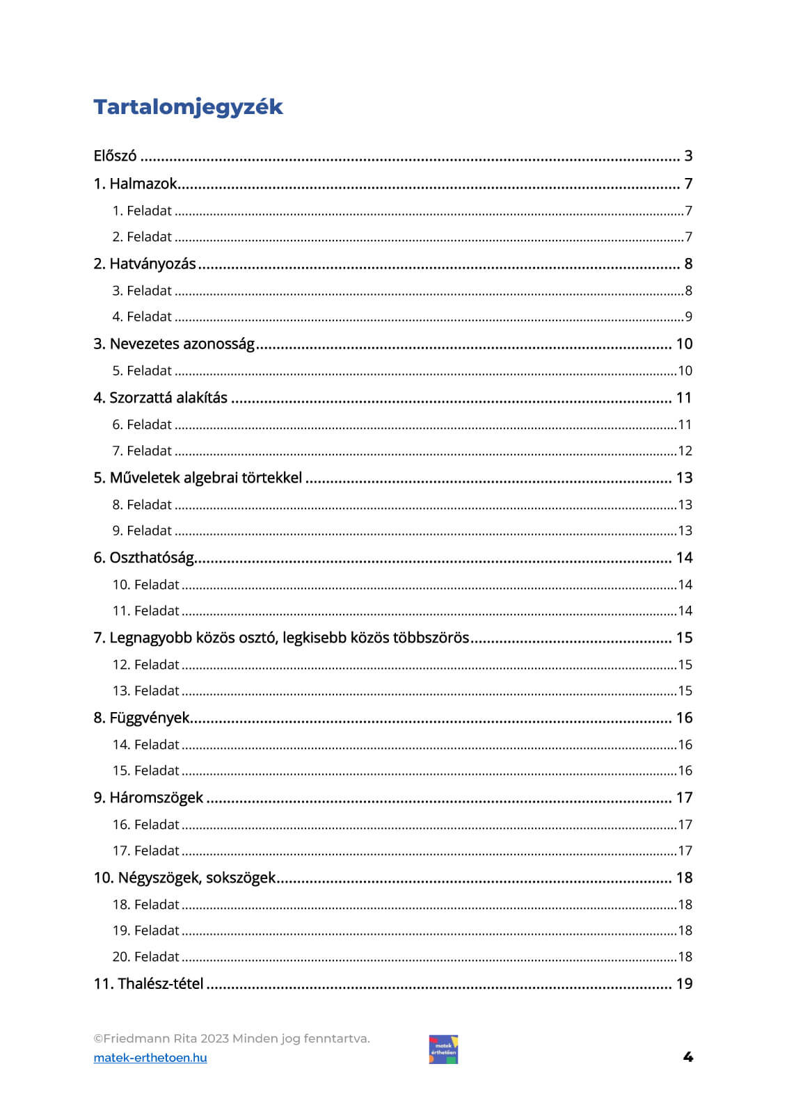 Nyári matek gyakorló - középiskola 9. osztály - E-book - Image 2