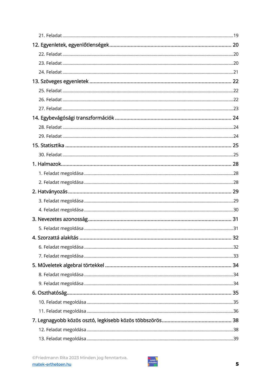 Nyári matek gyakorló - középiskola 9. osztály - E-book - Image 3