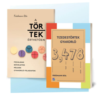 Friedmann Rita törtekről és tizedestörteksől szóló matek könyvei egy csomagban, általános iskolásoknak