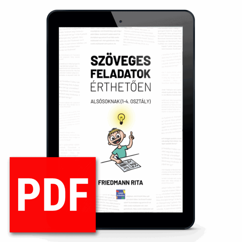 Szöveges feladatok érthetően - alsósoknak - e-book kép - Friedmann Rita