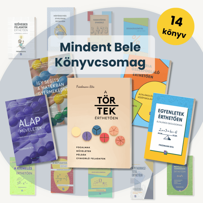 Friedmann Rita minden témaköri matek könyve, plusz a módszertan egy csomagban - általános és középiskolásoknak
